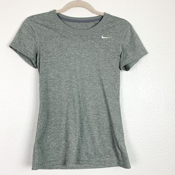 Nike Tops - Nike Heathered Gray Crew Neck Short Sleeve T-Shirt